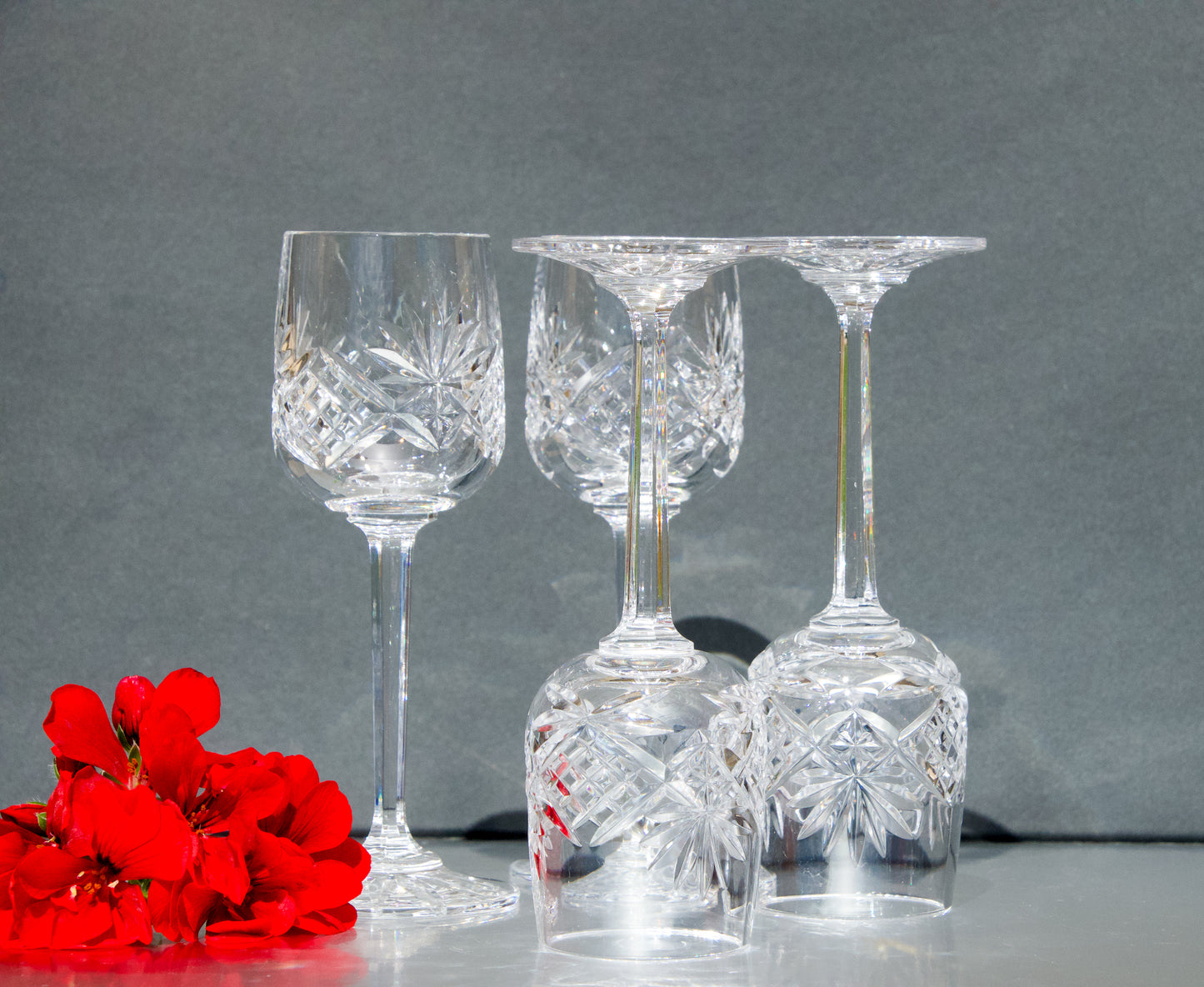 Cut Crystal Sherry /Port Glasses