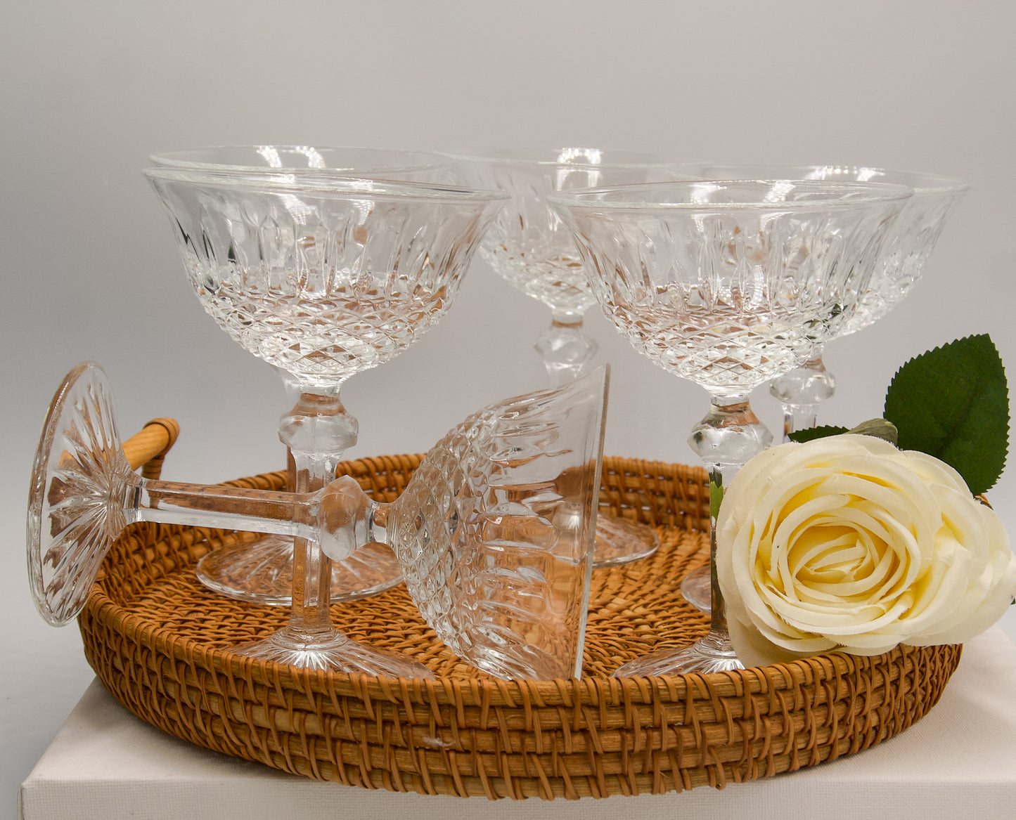 Stunning Vintage Champagne Coupes