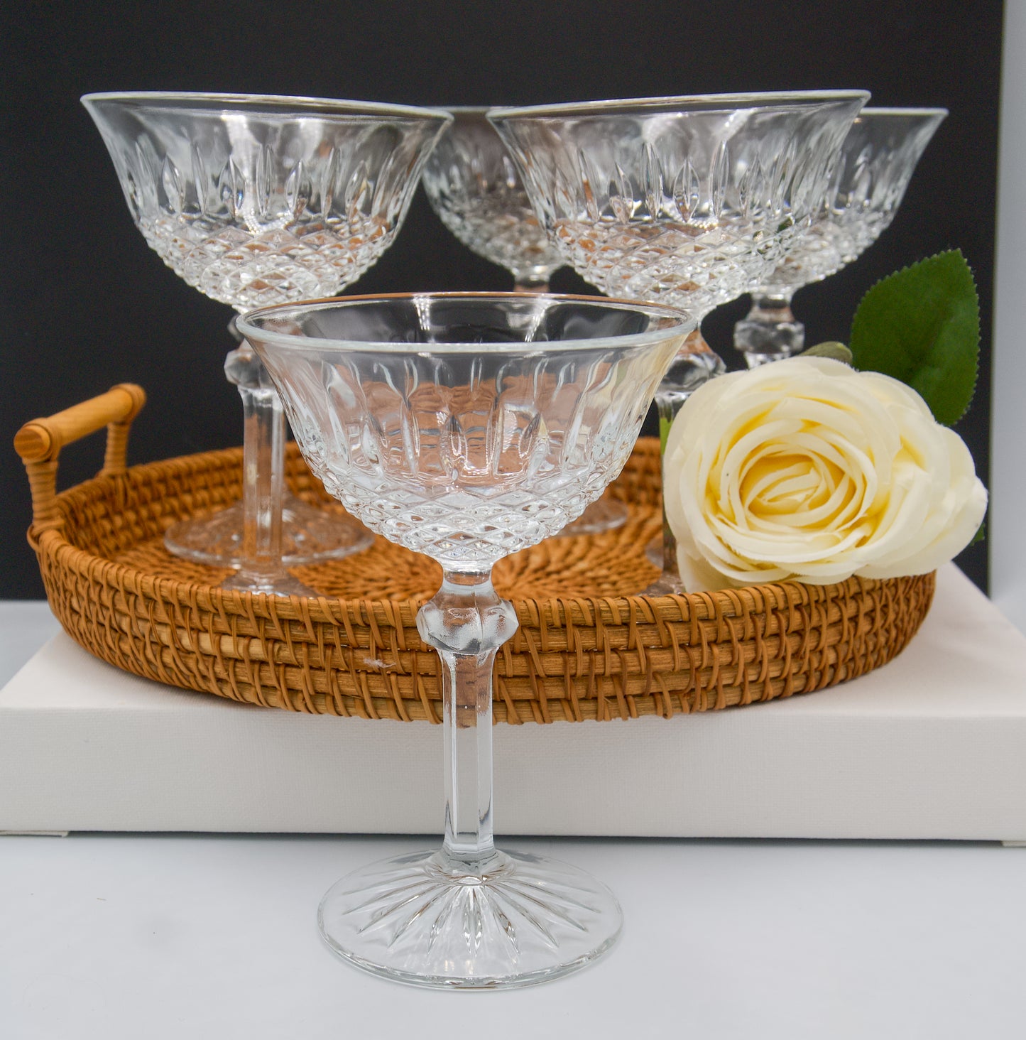 Stunning Vintage Champagne Coupes