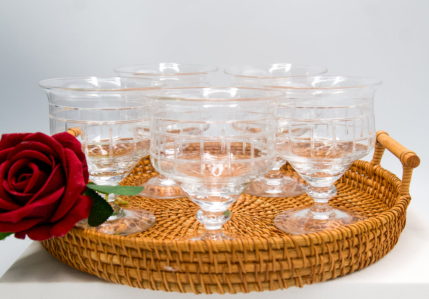 Vintage Stuart Crystal Jug and Glasses