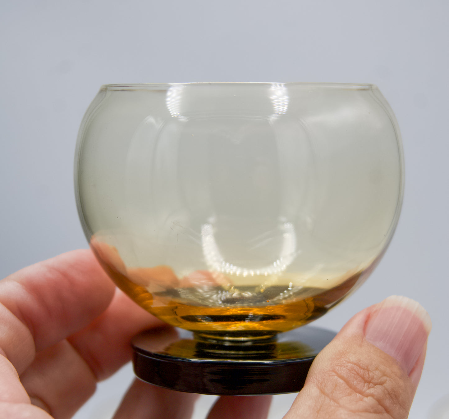 Black Based Amber Liqueur Glasses