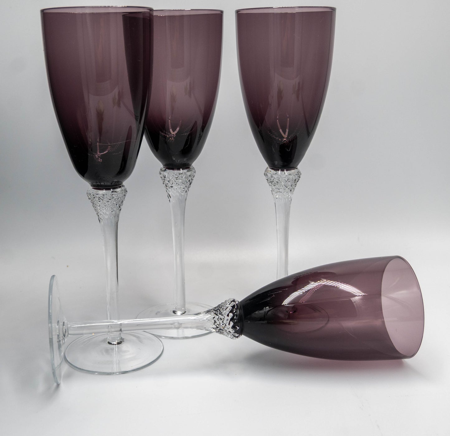 Beautiful Tall Purple Wine Glasses