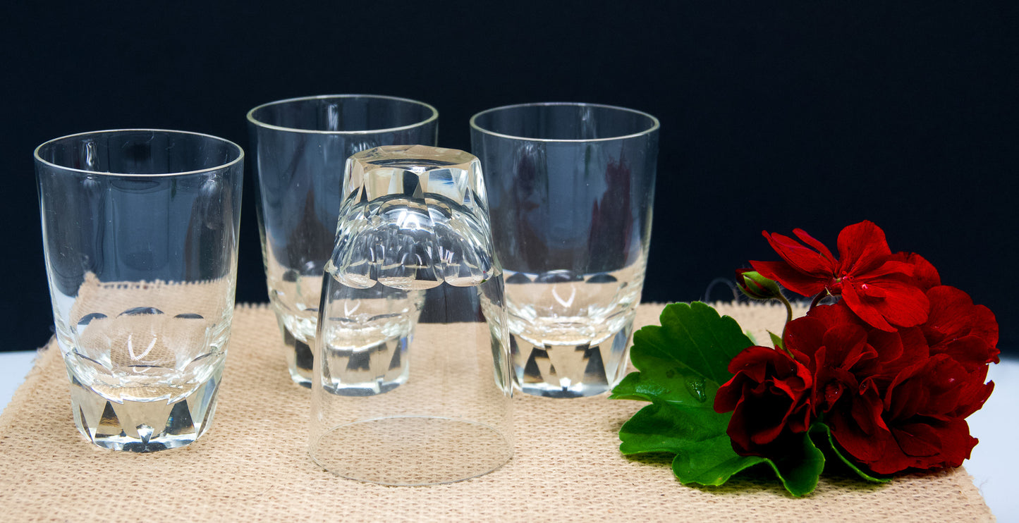 Small Crystal Octagonal Based Scotch Glasses