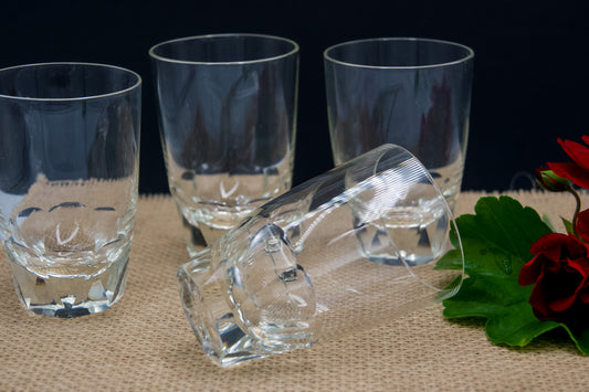 Small Crystal Octagonal Based Scotch Glasses