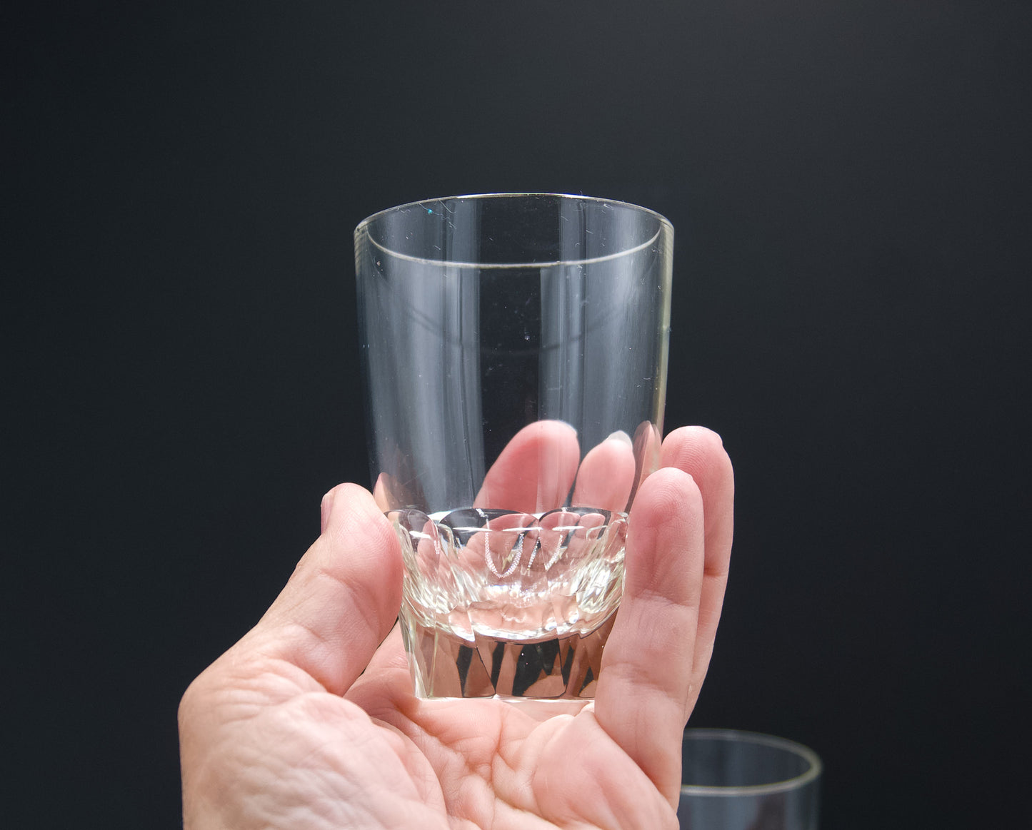 Small Crystal Octagonal Based Scotch Glasses