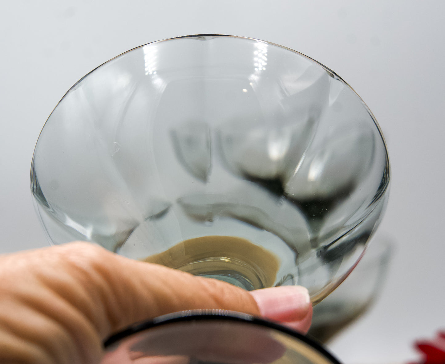 Smokey Grey Dessert/Cocktail Glasses