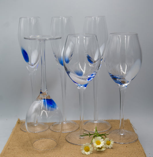 Stunning Mixed Set Of Wine/ Champagne Glasses