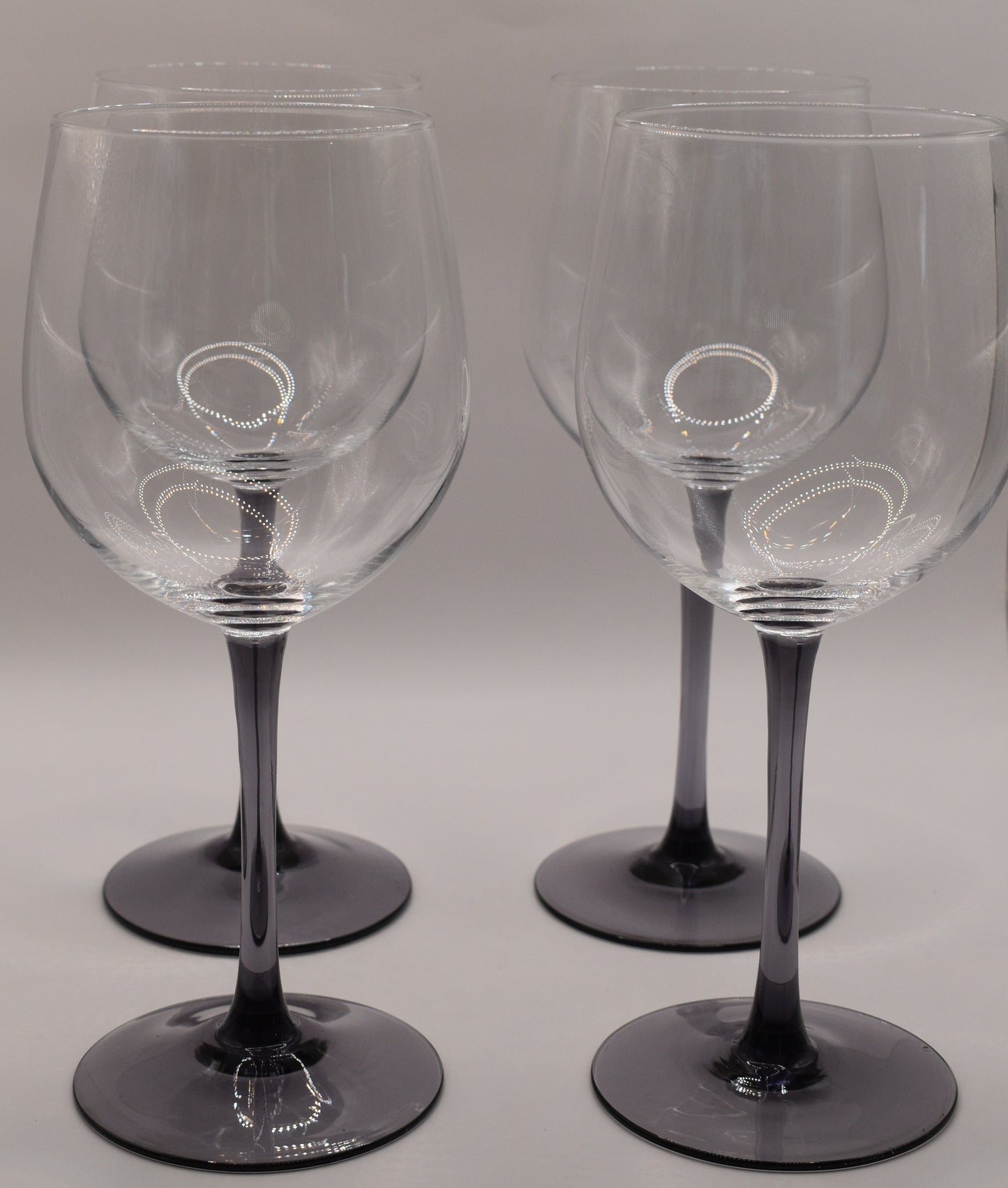 Lavender stemmed water/wine Goblets. Set of 4
