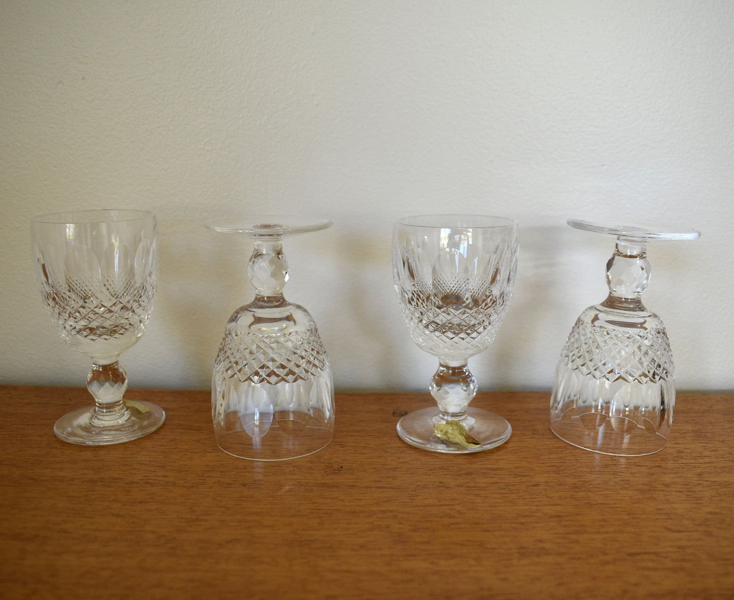Waterford Crystal - "Colleen" Short Stemmed cut crystal Port Wine glasses - Made in Ireland. Set of 4