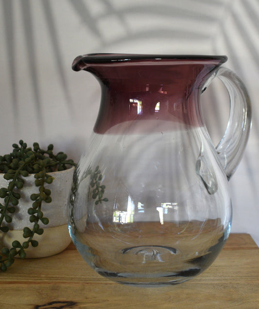 Water/Cocktail Pitcher. Mexican glass jug.