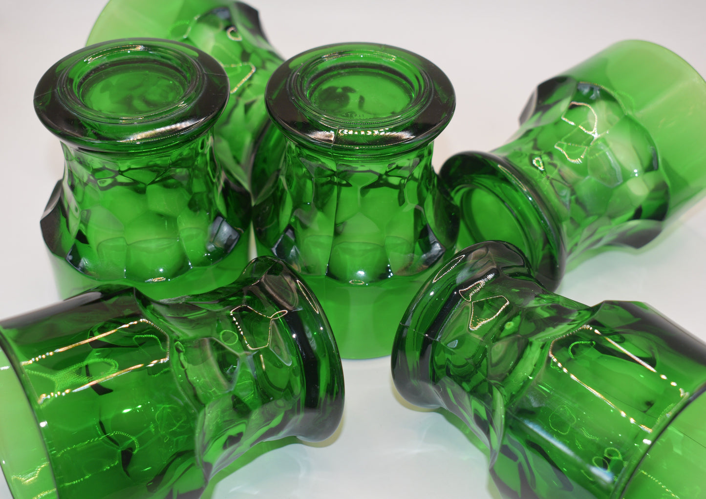 Vintage 70's - BORMIOLI - Italy - Provenzale - Emerald Green Tumblers