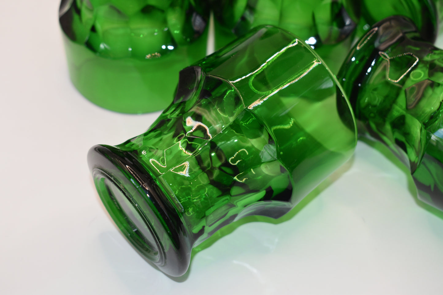 Vintage 70's - BORMIOLI - Italy - Provenzale - Emerald Green Tumblers