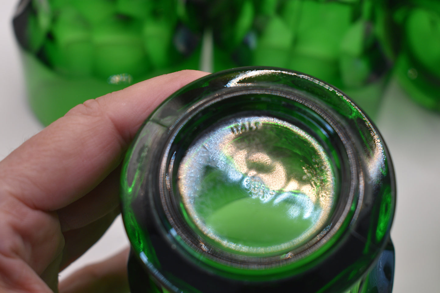 Vintage 70's - BORMIOLI - Italy - Provenzale - Emerald Green Tumblers