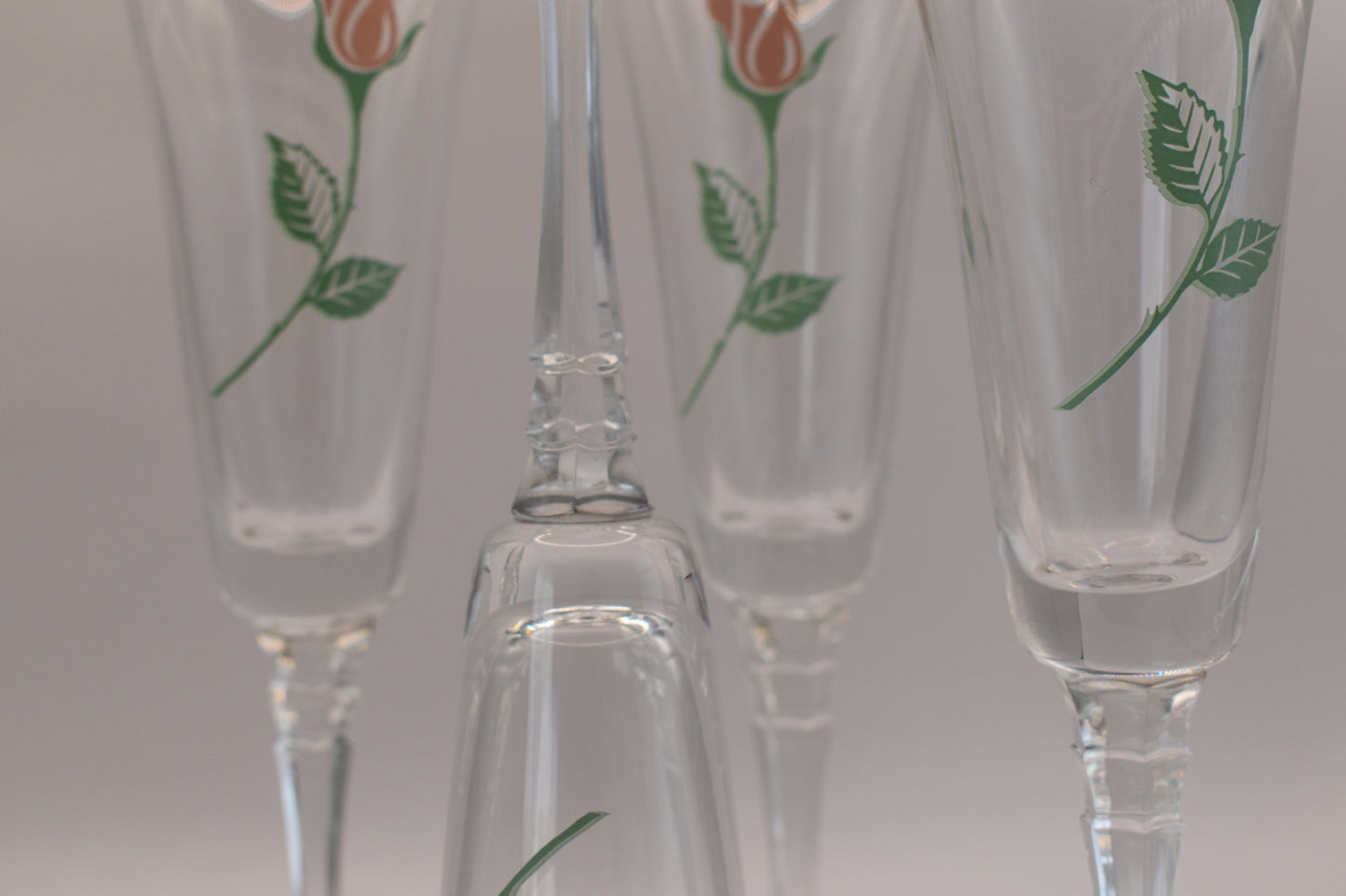 Crystal Champagne Flutes. Set of 4