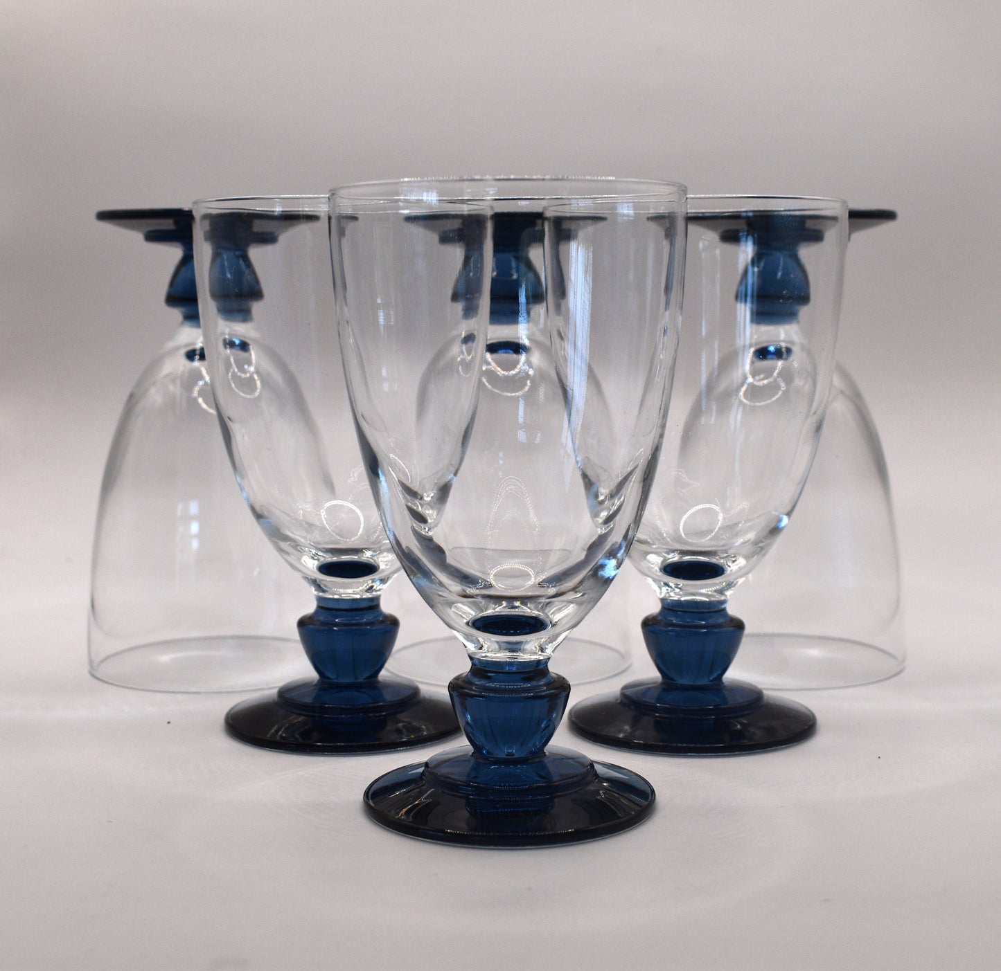 Luigi Bormioli Florian Bleu "Canova" Wine Glasses. Set of 6