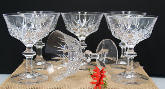 Royal Crystal Rock champagne coupes/cocktail glasses