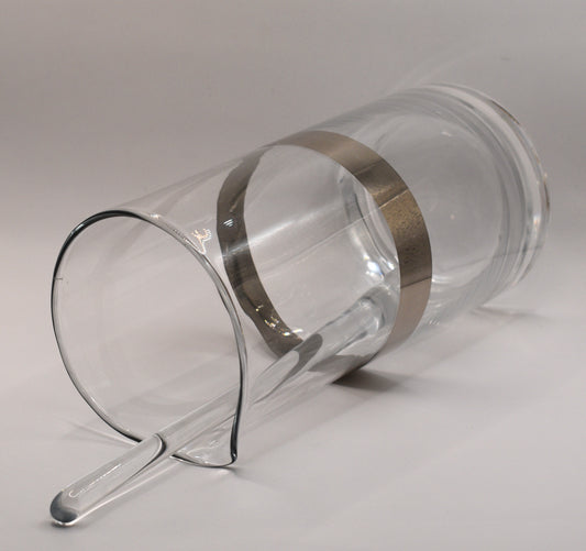 Vintage/Retro Cocktail Mixer and Pitcher with Platinum Band
