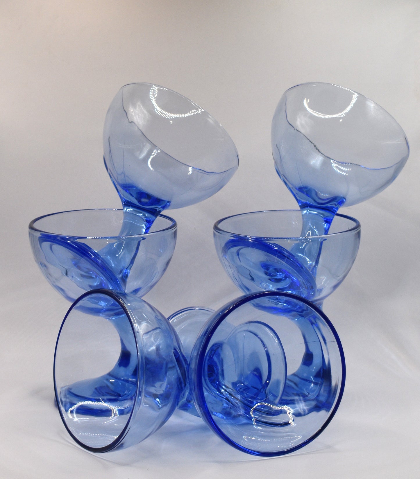 Vintage Bormioli Rocco "Jerba" Sapphire Blue Dessert/Ice Cream bowl. Italy