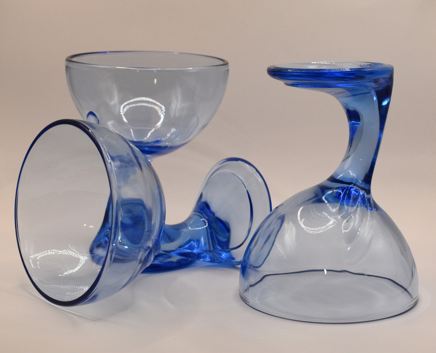 Vintage Bormioli Rocco "Jerba" Sapphire Blue Dessert/Ice Cream bowl. Italy