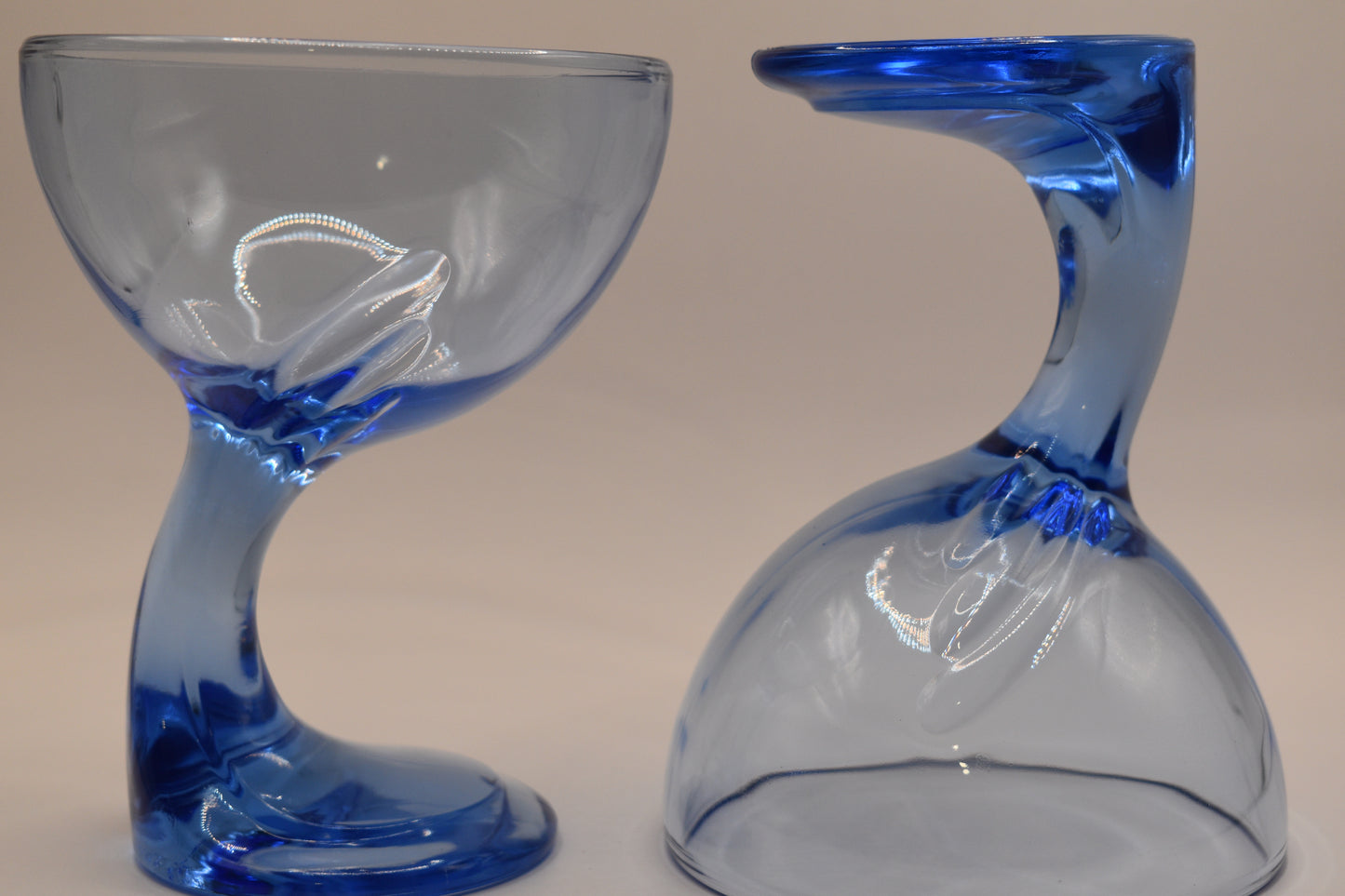 Vintage Bormioli Rocco "Jerba" Sapphire Blue Dessert/Ice Cream bowl. Italy