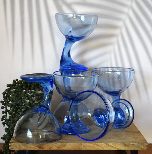 Vintage Bormioli Rocco "Jerba" Sapphire Blue Dessert/Ice Cream bowl. Italy