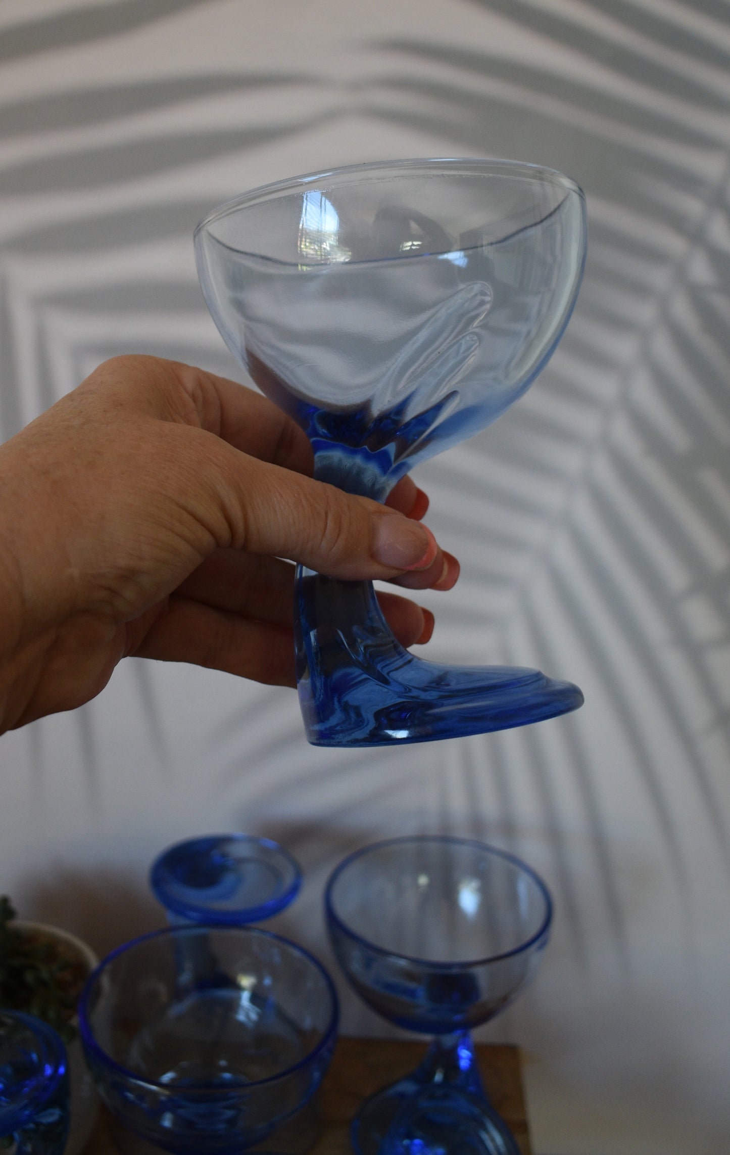 Vintage Bormioli Rocco "Jerba" Sapphire Blue Dessert/Ice Cream bowl. Italy