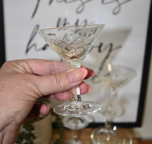 Small vintage martini glasses. Set of 6