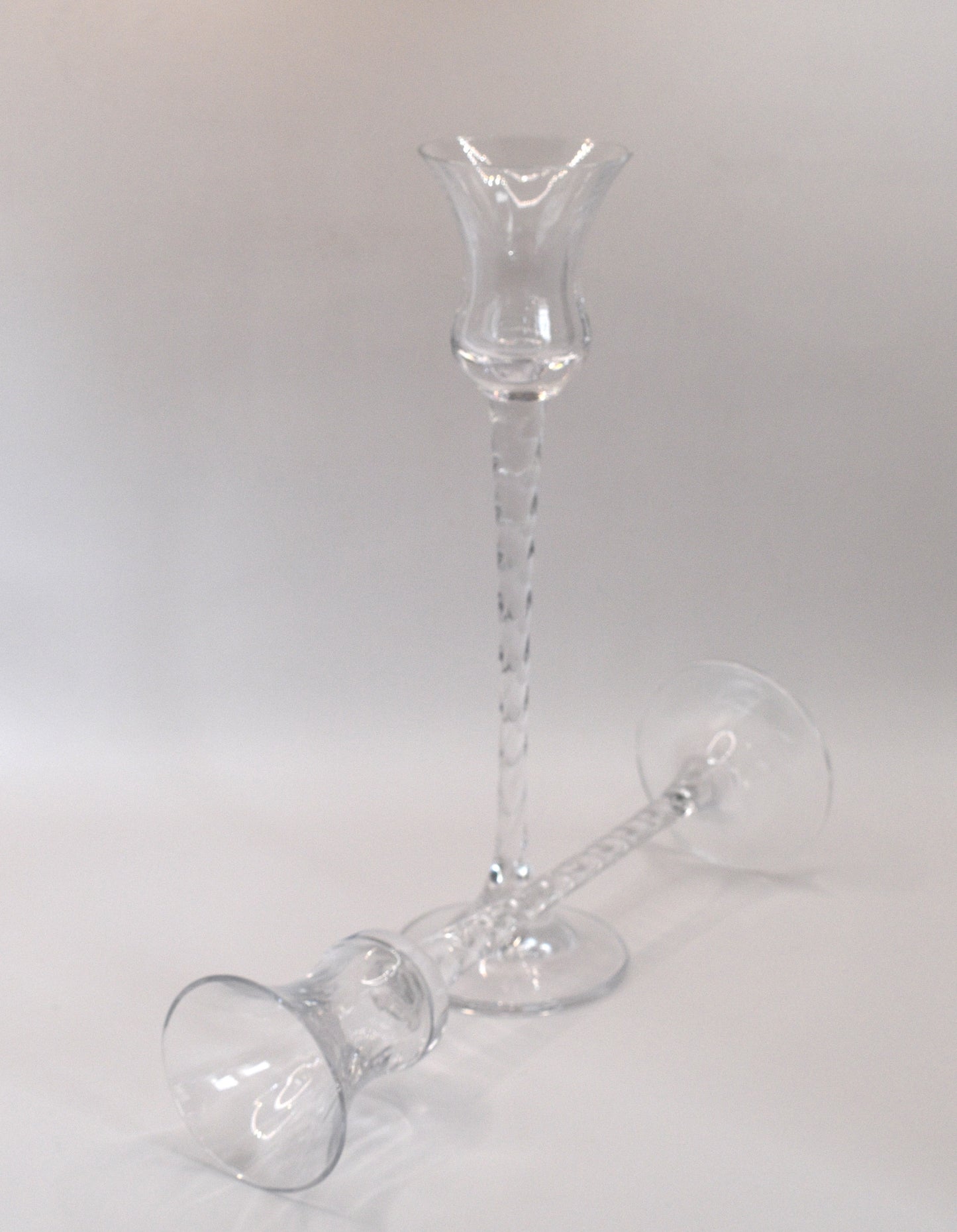 Vintage Crystal Taper candlestick Holders by Mikasa. Set of two