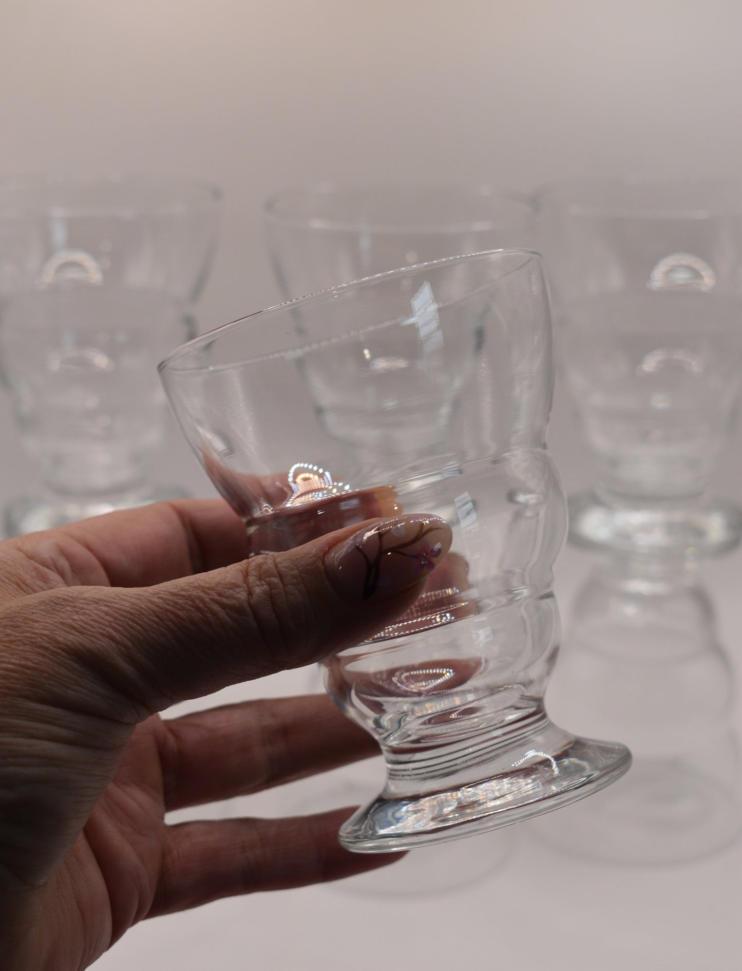 Vintage Studio Nova "Sahara" footed Juice tumblers. Set of 7