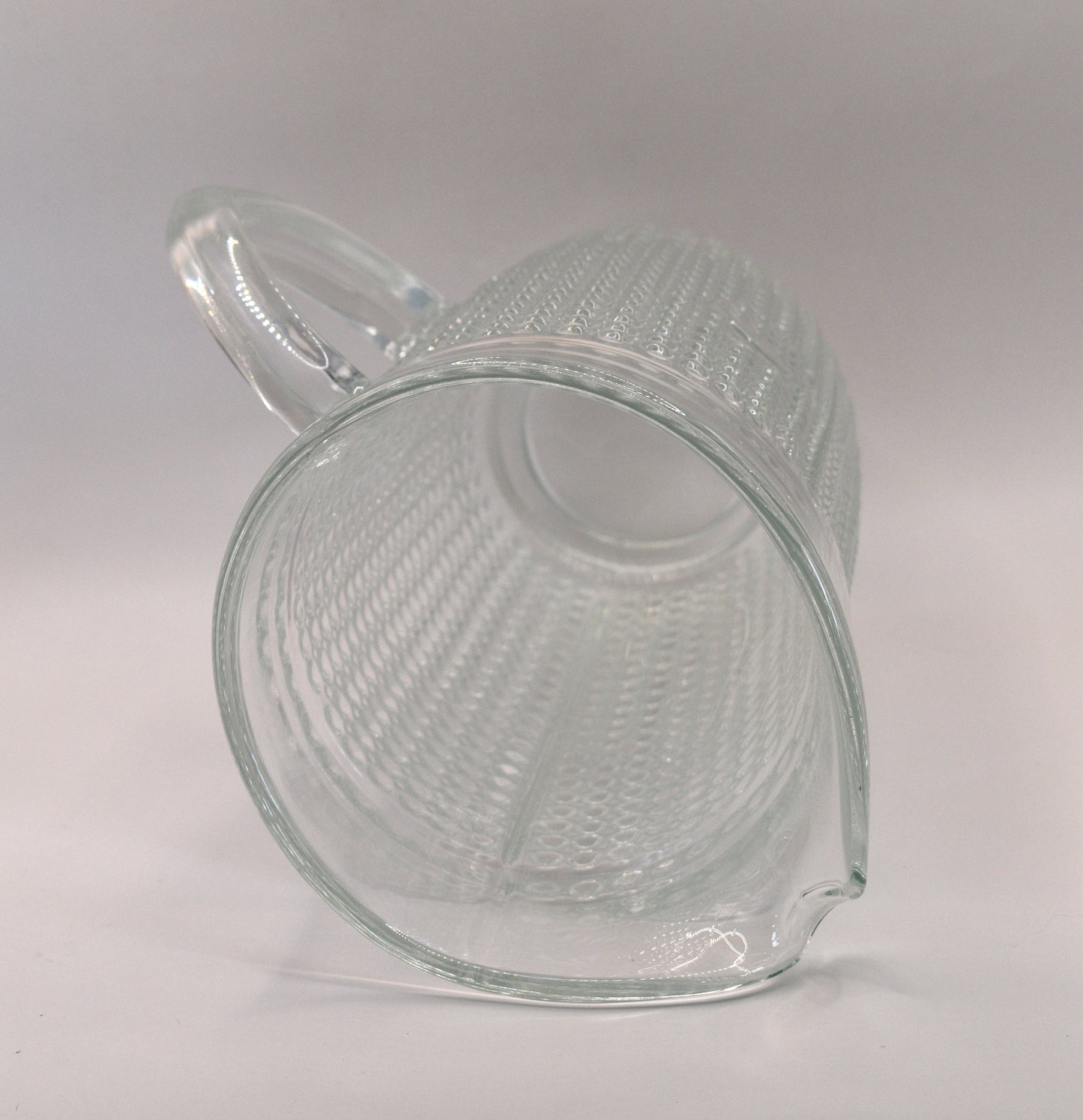 Vintage pressed Czech glass pitcher