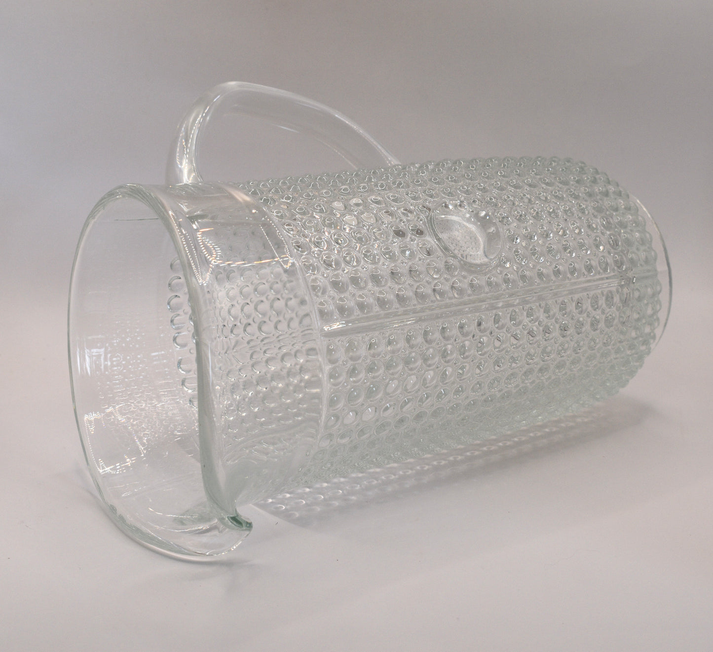 Vintage pressed Czech glass pitcher
