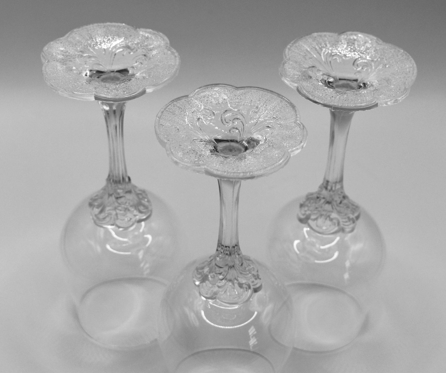 Rosenthal Crystal Red Wine Glasses. Set of 3