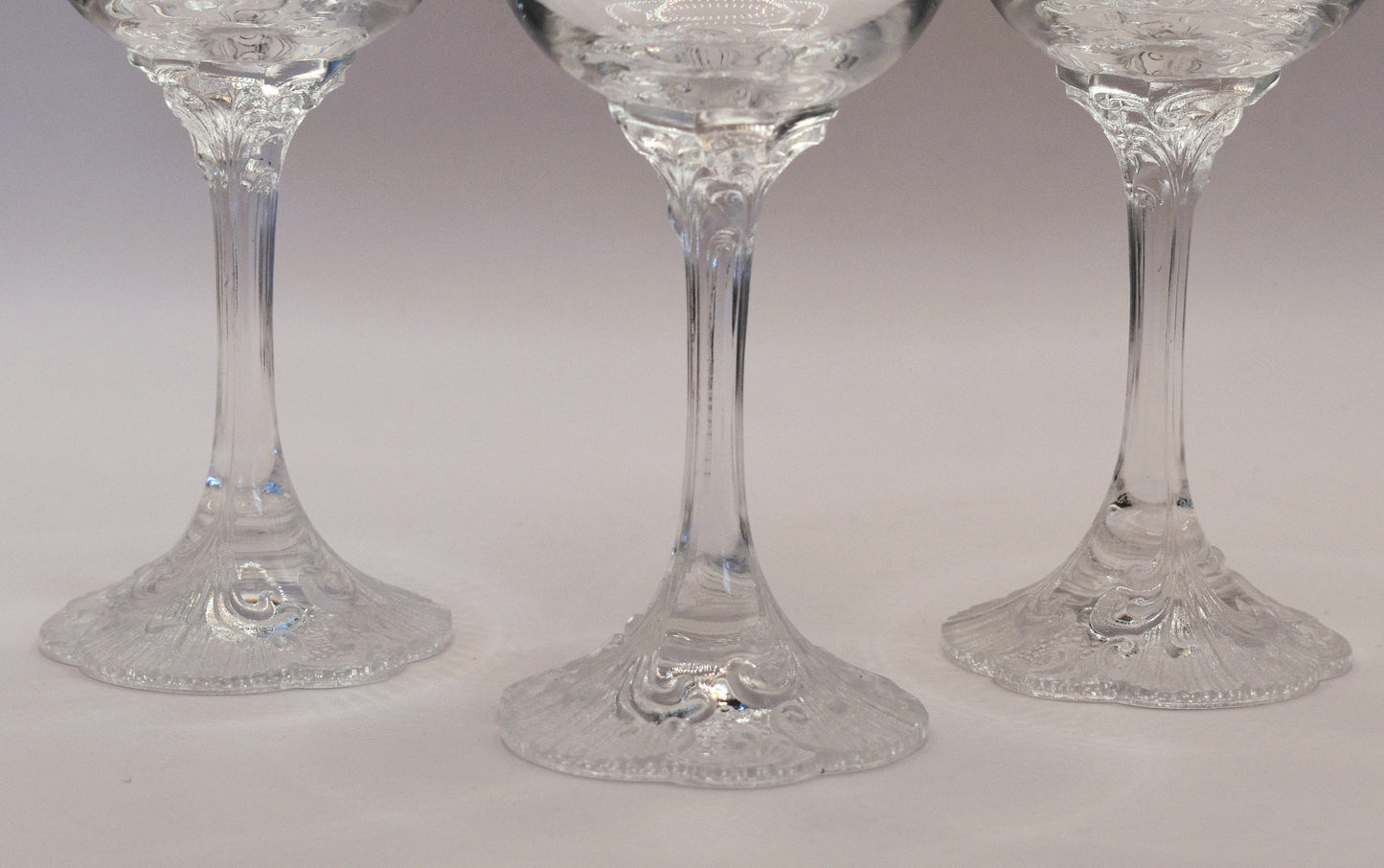 Rosenthal Crystal Red Wine Glasses. Set of 3