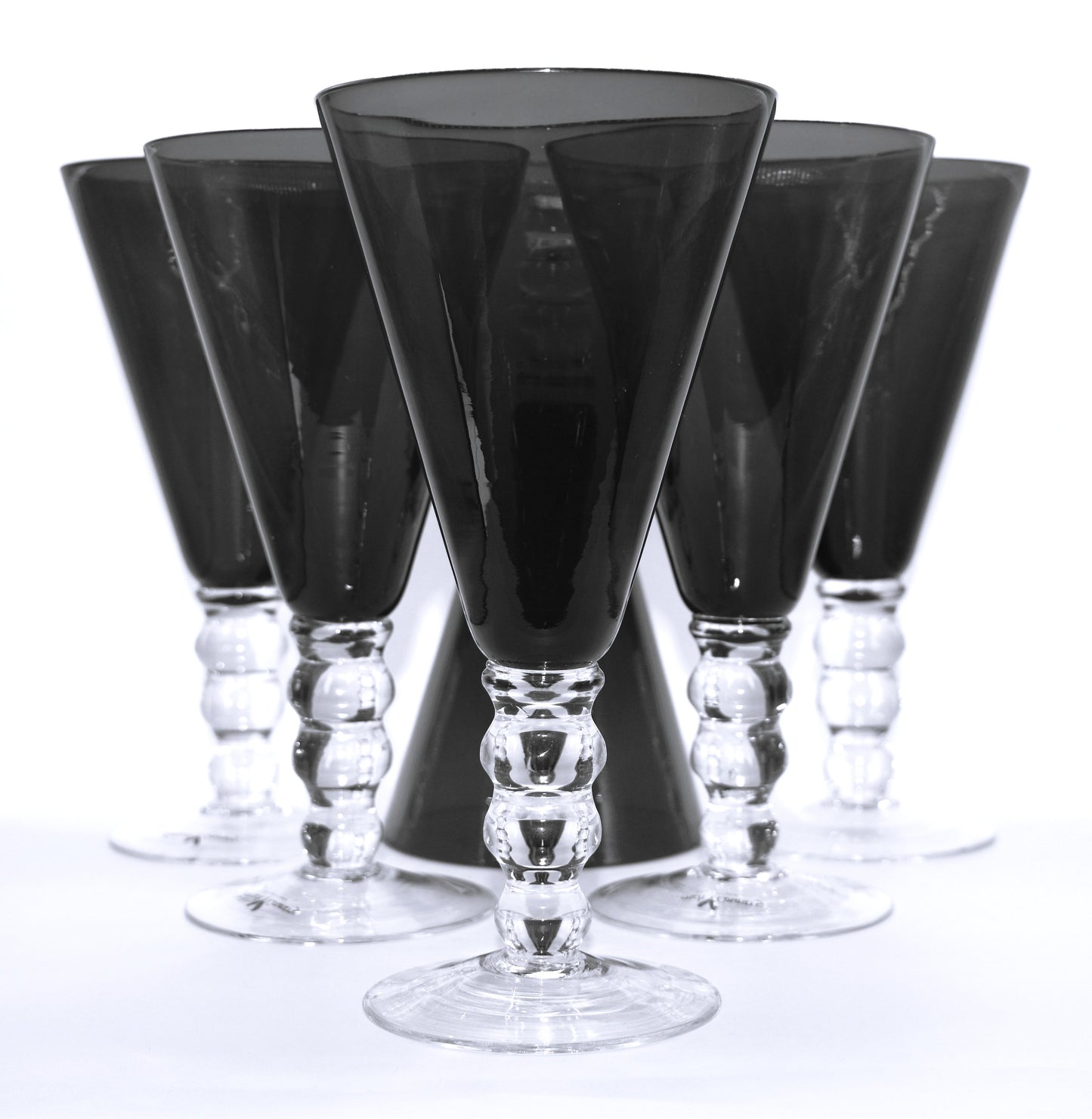 Red Glass Wine Goblets - French Country Collection - Set of 6