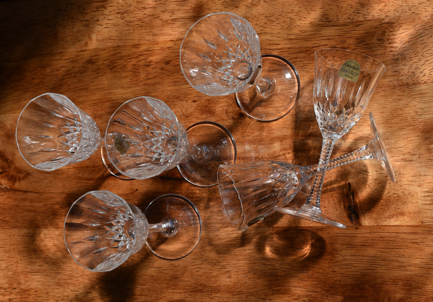 DaVinci Crystal Port Glasses. Camilla made in Italy. Set of 6