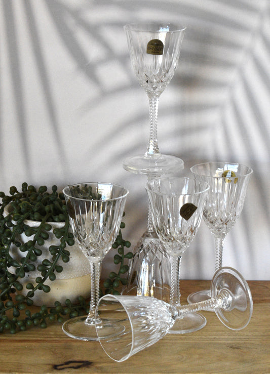 DaVinci Crystal Port Glasses. Camilla made in Italy. Set of 6