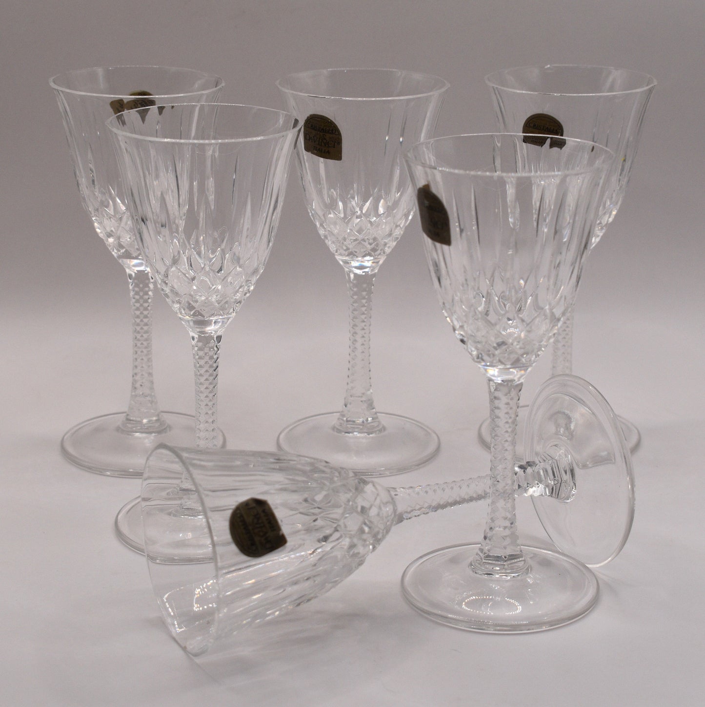 DaVinci Crystal Port Glasses. Camilla made in Italy. Set of 6