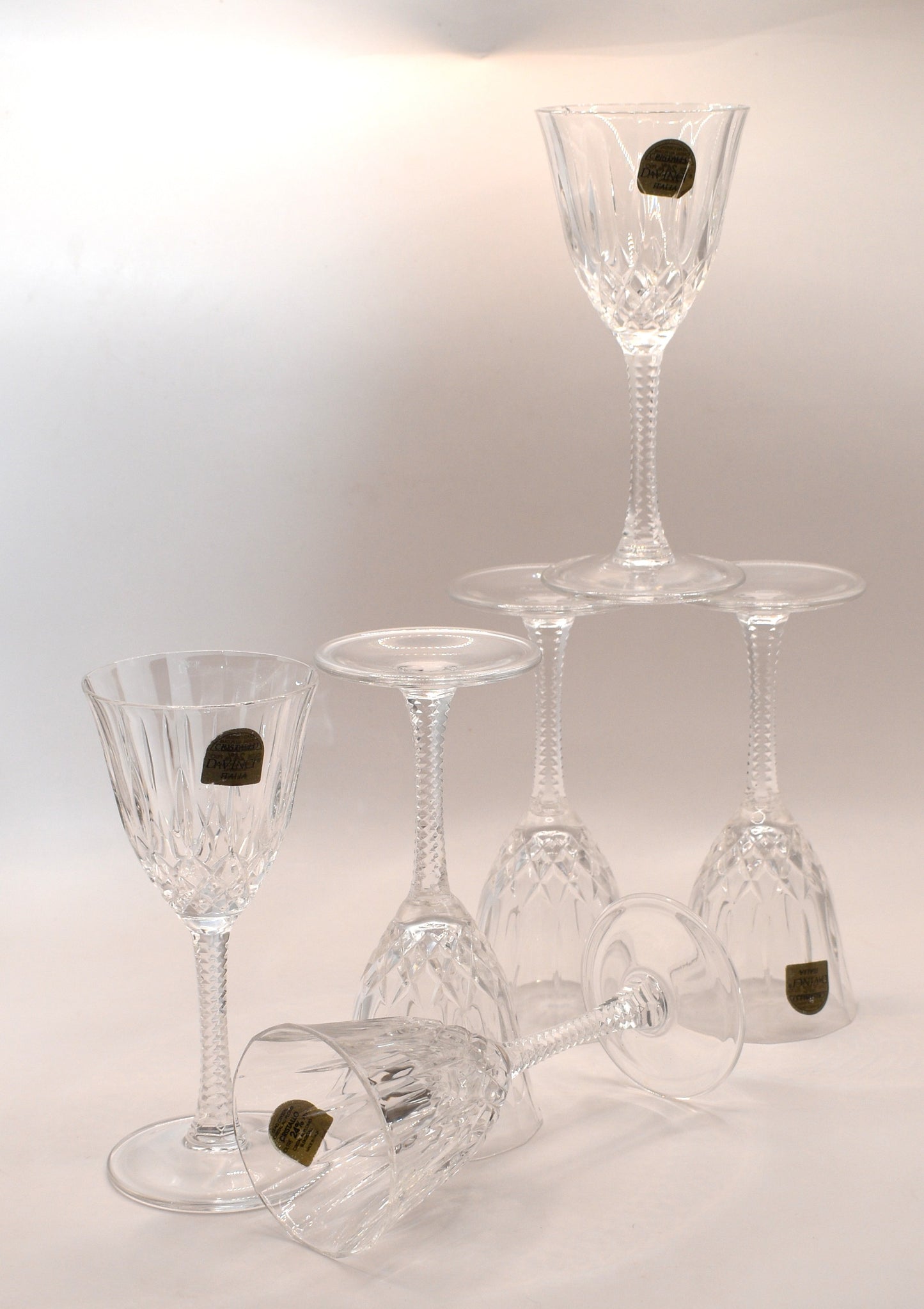 DaVinci Crystal Port Glasses. Camilla made in Italy. Set of 6