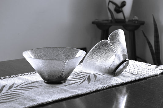 Vibrant Cystalex Bohemia glass bowl by Jiri Suhajek