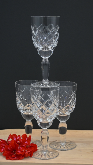 Vintage Crystal Sherry/Port Glasses. Set of 4