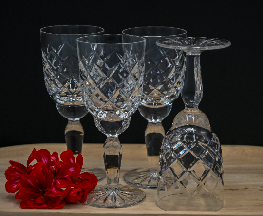 Vintage Crystal Sherry/Port Glasses. Set of 4