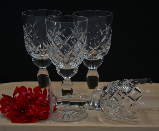 Vintage Crystal Sherry/Port Glasses. Set of 4