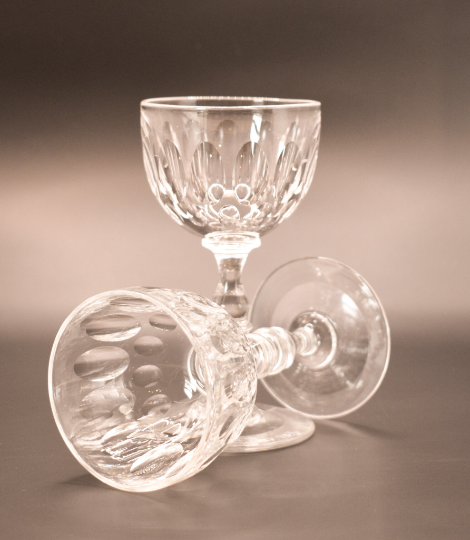 Vintage Fine Quality Crystal Port/Cordial Glasses. Set of 2