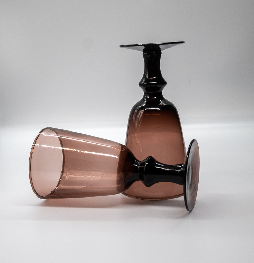 Amethyst Wine Goblets. Set of 2