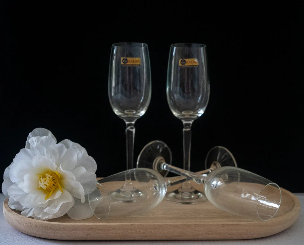 Vintage Bohemia Crystal Sherry/Port/Wine Glasses
