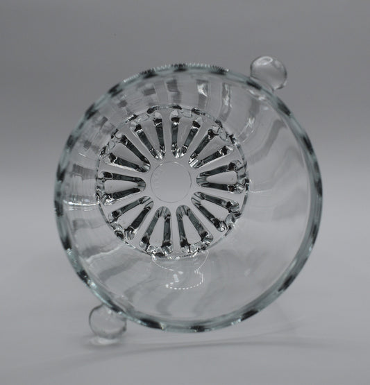 Vintage Glass Ice bucket. Bar Decor. Glam Bar. Made in Italy.