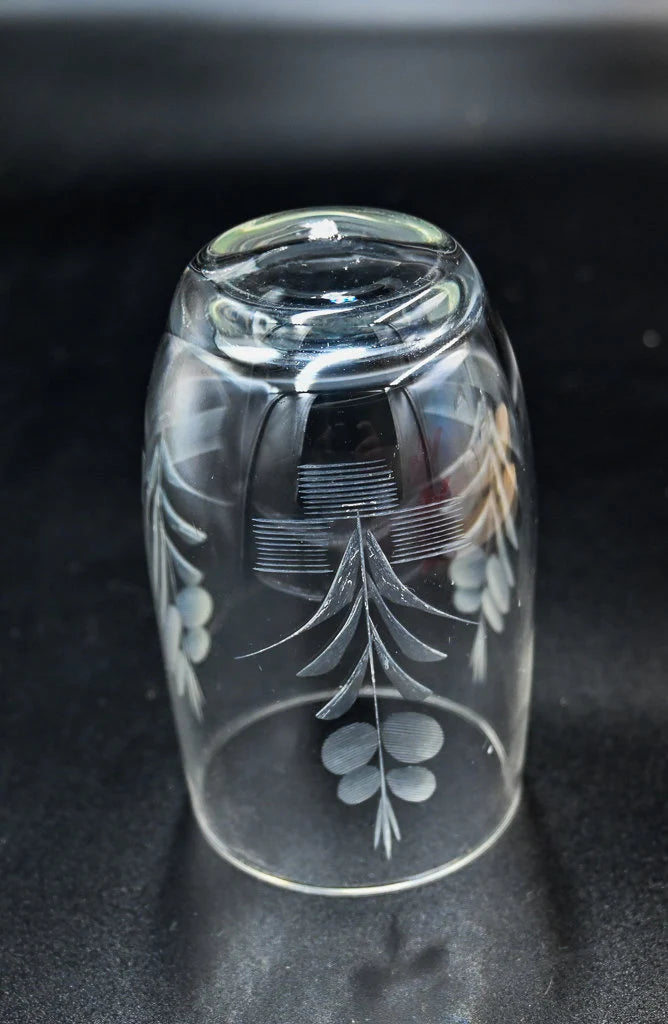 Vintage Etched Tumblers. Set of 4