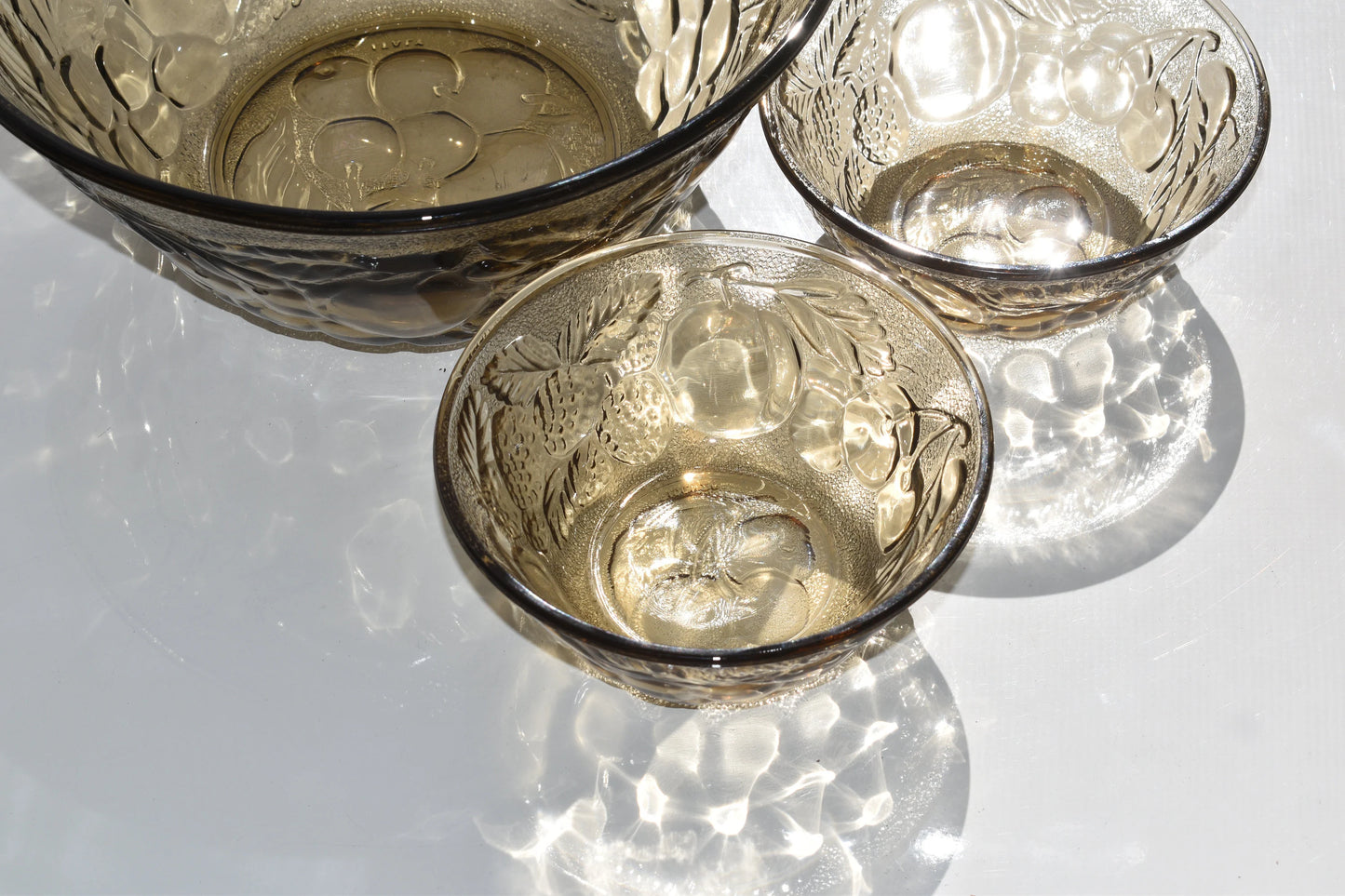 Vintage Italian made Smokey grey bowls. Set of 3