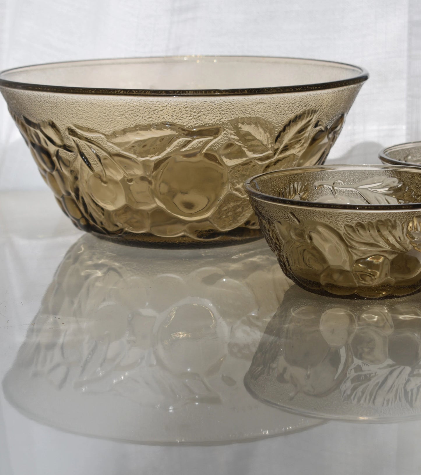 Vintage Italian made Smokey grey bowls. Set of 3