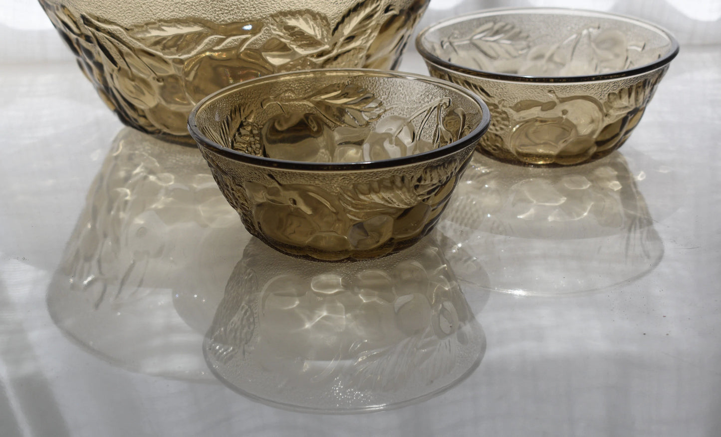 Vintage Italian made Smokey grey bowls. Set of 3